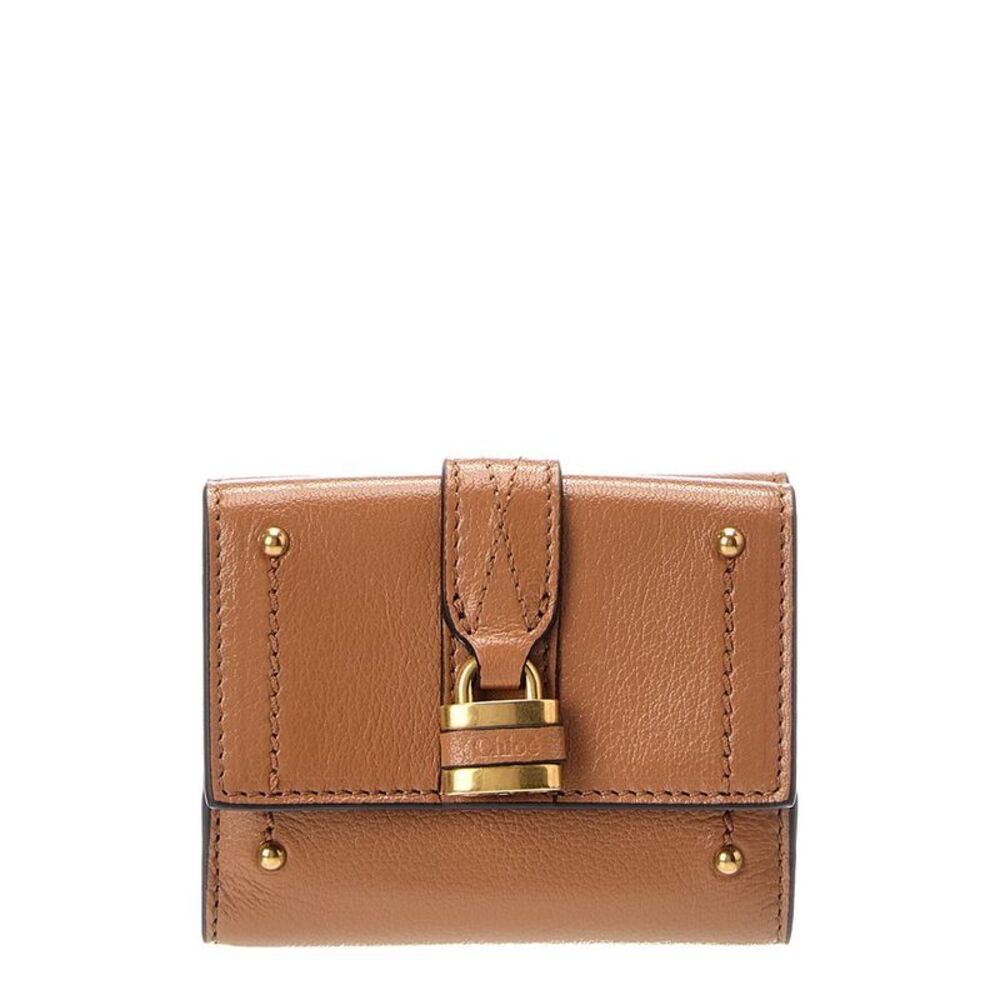 Chloé Paddington Leather Card Case, Brown